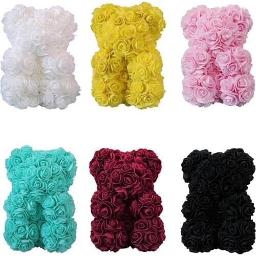 Rose Bear Flower Teddy Gifts for Girlfriend Lover Wedding Birthday