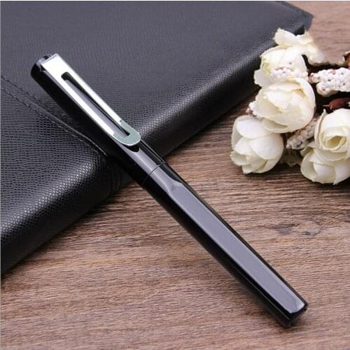 Ellen Brook 1 PCS Luxury Gel Pen Metal Writing Office School Supplies Gift Gold Clip Rollerball High Quality Medium Refill