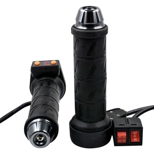 12V-80V Electric Scooter Heat Handlebar Switch Digital Display Warmth Adjustable Electric Heating Hand Grips Cycling Accessories