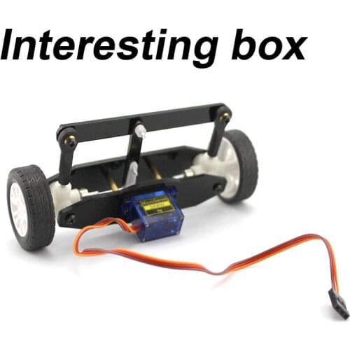 Steering front axle ZX2 (rudder type) Car model Steering system Handmade material Front wheel steering assembly