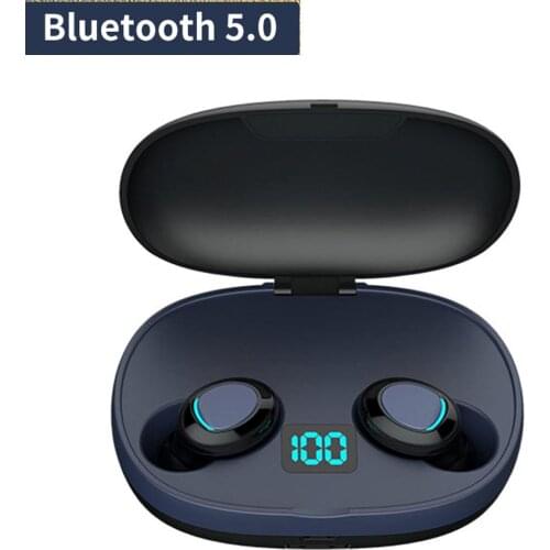 TWS Bluetooth 5.0 Stereo Earphones LED Power Display Wireless In Ear Headset Auto Pairing With 2200mAh Protable Charging Case