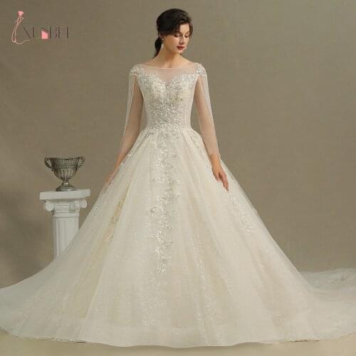 2021 Vestido De Noiva 100% Real A Line Wedding Dresses O Neck Beading Sequins Short Sleeves Mariage Bride Dresses Custom Dresses