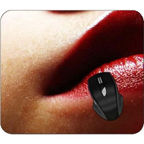 Printed Mouse Pad Female Lips Red Lipstick Mouse Pad For Home Office Working