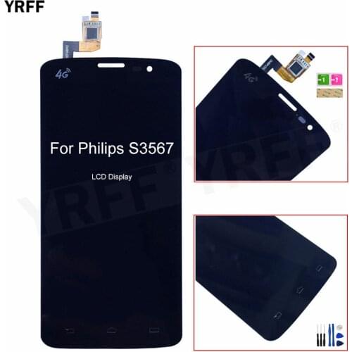 LCD Display Screen For Philips S3567 Touch Screen Digitizer Sensor Panel Free shipping
