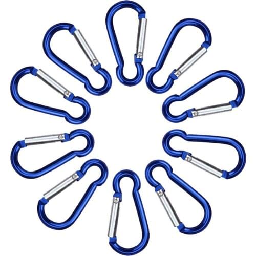 10pcs Aluminum Alloy Carabiner Outdoor Backpack Camping Climbing Booms Hook Keychain Lock Buckle Snap Clip Альпінісцкі Замак #W5