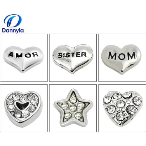 10pcs/lot Wholesale Mini Mix Style Floating Charms Fit Glass Floating Locket LSFC041-589