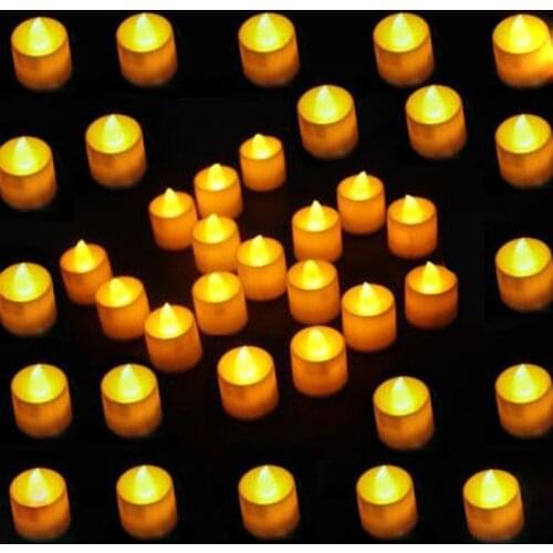 120 pcs Flickering Flicker Flameless LED Tealight Tea Electronic Candle Light Battery Operated Wedding Birthday Party