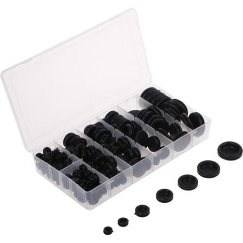 170Pcs Rubber Grommets Assortment Fire Wall Electrical Wire Gasket Kit Firewall Hole Plug Set