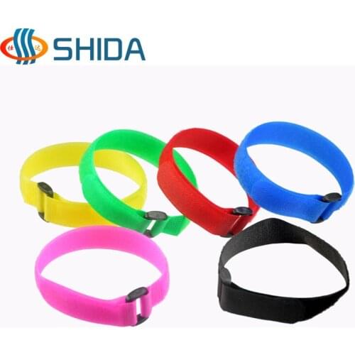 2*50cm 50pcs/lot nylon Magic Tape Sticks cable ties model straps wire with battery stick bundle tie hook&loop
