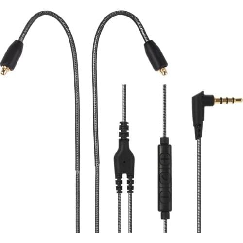 3.5mm Earphone Cable for Shure SE215 SE315 SE425 SE535 SE846 UE900 Earphone Wire Detachable Replacement Cable with Microphone