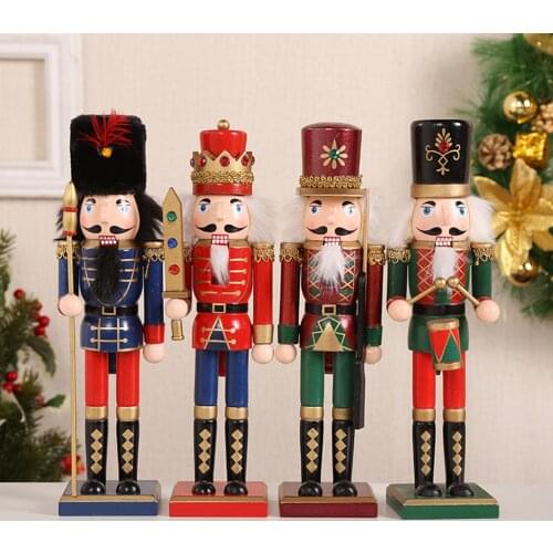 Christmas Nutcracker Soldier Figurines Toy TV Cabinet Living Room Creative Home