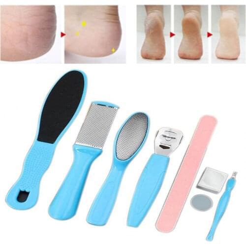 8Pcs/Set Manicure Foot Care File Set Dead Hard Skin Callus Remover Scraper Pedicure Rasp Tools Feet Care Tool Kit Foot Care Tool