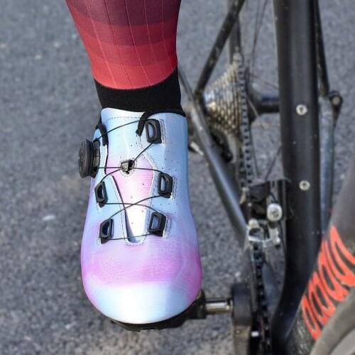 BOODUN 2020 bicycle cycling shoes 5D night vision colorful microfiber womens cycling non-locking casual womens cycling shoes