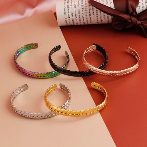 Stainless Steel Leaf Shape Bracelet for Men and Women, Daily Wear Bracelet, Factory Outlet 8mm Wide
