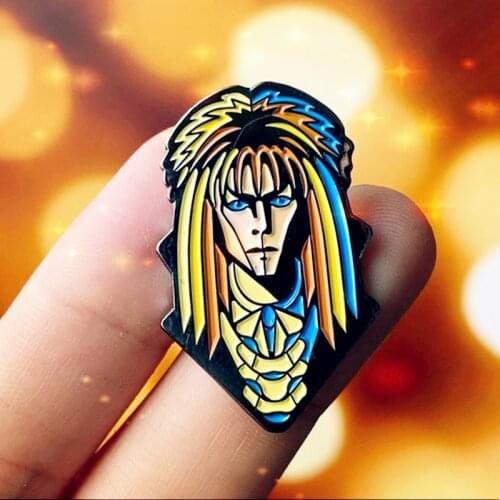Jareth Goblin King Labyrinth Brooch Pins Enamel Metal Badges Lapel Pin Brooches Jackets Jeans Fashion Jewelry Accessories
