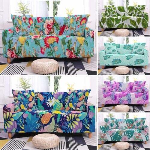 Gorgeous Flowers Pattern Sofa Covers for Living Room Elastic Sofa Protector Anti-dust Couch Cover Stretch Loveseat Chair Cover