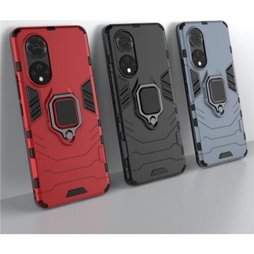 For Honor 50 Case Cover for Honor 50 5G SE Pro Cover Armor Shell Capa Fundas Coque Finger Ring Kickstand PC Back Phone Case