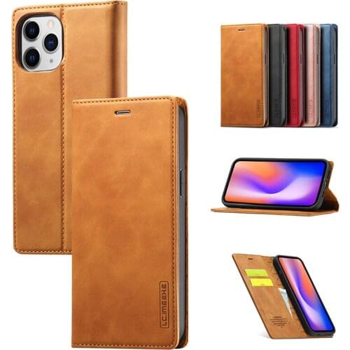 Case For iPhone 8 7 6 6S Plus SE 2020 Ultra Thin Flip Case For iPhone 12 11 XS PRO MAX Mini X XR Frosted Soft Leather Cover Capa