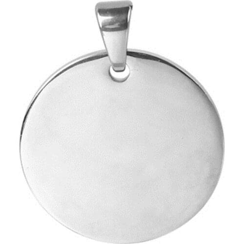 DoreenBeads Fashion 304 Stainless Steel Pendants Round Heart Silver Color Jewelry DIY Charms Accessories Components, 1 Piece