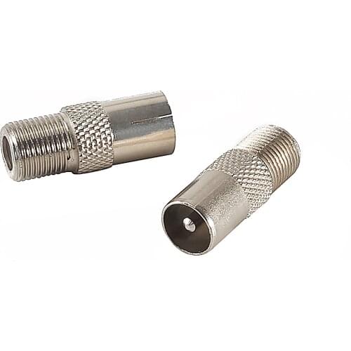 ForF female to IEC female adapter PAL plug 9.5mm satellite digital TV indoor antenna 1 IEC antenna plug and 1 IEC antenna socket