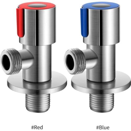 G1/2 Triangle Valve Stainless Steel Water Sink Bathroom Toilet Kitchen Shower Plumbing Angle Valve Faucet Water Valve Shut Off