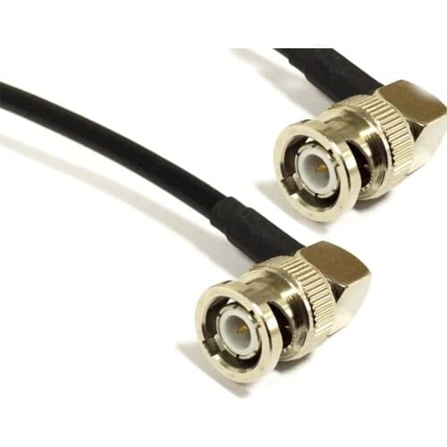 BNC male right angle to BNC male RA 90-degree cable assembly RG58 50cm/100cm wholesale NEW