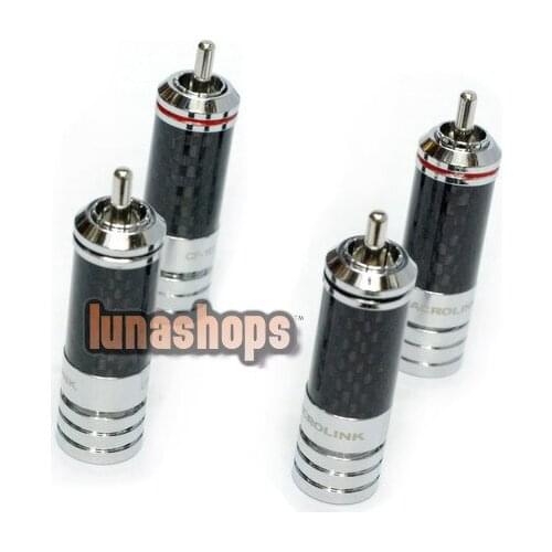 LN001868 1pair ACROLINK CF-102 Top rated Carbon Rhodium Plated Updated RCA adapter
