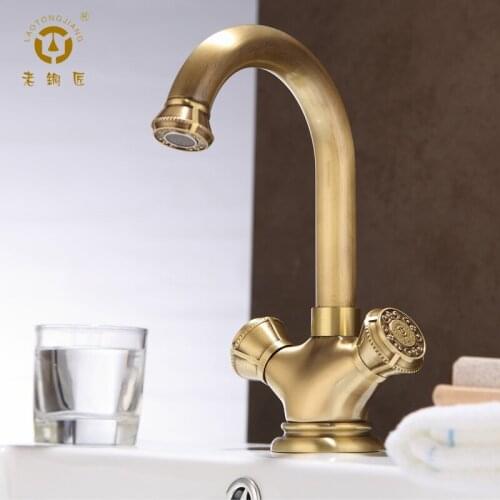 LTJ Antique Brass Bathroom Faucet Kitchen Faucet Shower Faucet For Bathroom Shower System Basin Sink Faucet Mixer LA10114AAB