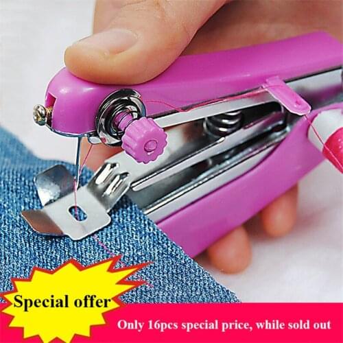 Multifunctional Mini Sewing Machines Travel Portable Needlework Cordless Hand-Held Clothes Useful Sewing Machines Handwork Tools