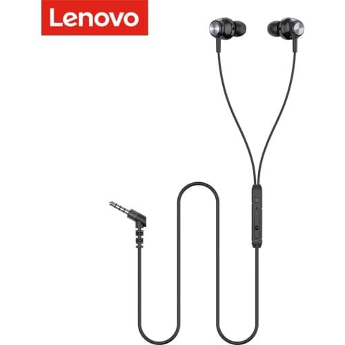 Original Lenovo QF-310 Wired Earphones Heavy Bass 3.5mm Audio Wired Control Gaming In-Ear Earbuds With Mic For Phone Laptops