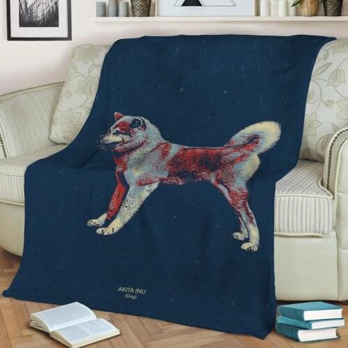 Akita inu 3D Print Plush Blanket Throw On Sofa Home Decor Soft Warmth Washable Nap Blanket Dropshipping