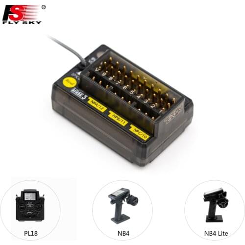 FLYSKY FGr12B 2.4GHz 12CH Receiver PWM PPM Ibus for AFHDS3 Transmitters RF Modules PL18/ NB4 /NB4 Lite RC Car Boat Vehicle