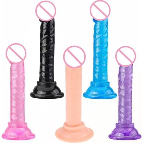 Realistic Dildo Anal Masturbator Sex Toys for Couples Crystal Jelly Dildo Suction Cup Penis Thrusting Dildo Phalos for Women Hot