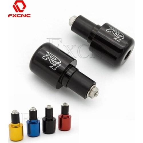 Logo" R1 "CNC Motorcycles Handlebar Steering Counterweight Fists Hand Grips Bar End Slider Fit ForYamaha YZF R1 1998-2019 2018