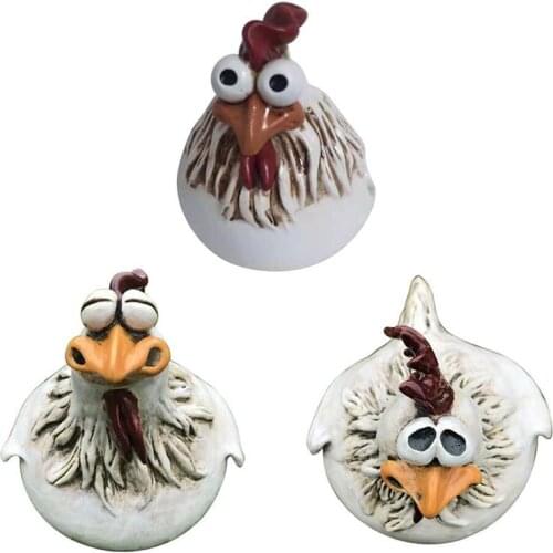 Rooster Statue Chicken On The Fence Rooster Clip Fence Clip Resin Crafts Art Garden Ladder Yard Lawn Decoration Statue