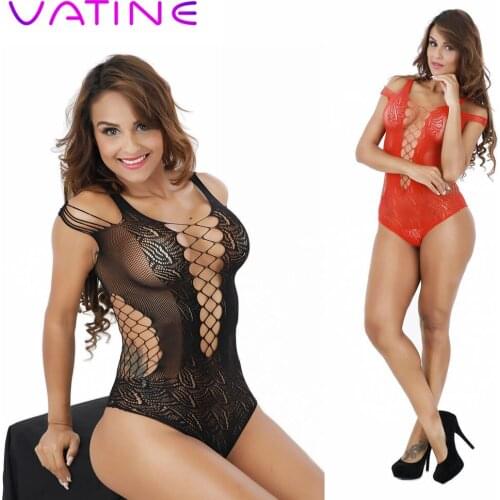 VATINE Erotic Sexy Underwear Sex Clothes For Women Hollow Out Pajamas Seamless Reticulate Temptatio Lace Transparent Lingerie