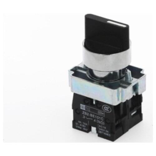 XB2-BD25 Two Position Maintained Selector Rotary Self-locking Push Button Switch 10A 1NO1NC 22mm