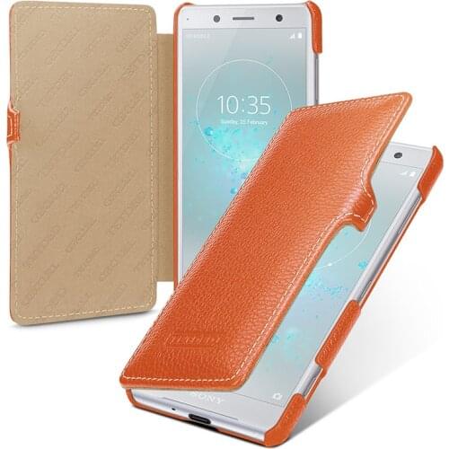 XZ2 Compact Case for Fundas Sony Xperia XZ2 Compact Luxury Genuine Leather Bag Business Flip Cover for Sony XZ2Compact 5.0" capa