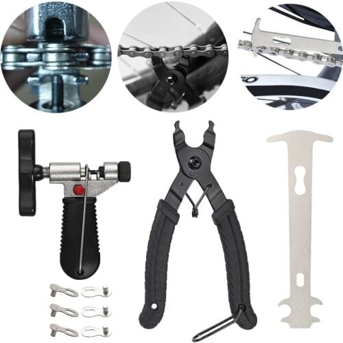 1 Set Bicycle Chain Tools Bike Link Plier Chain Wear Indicator Tool 3 Pairs Bicycle Missing Links All Models Bike Chains Repair