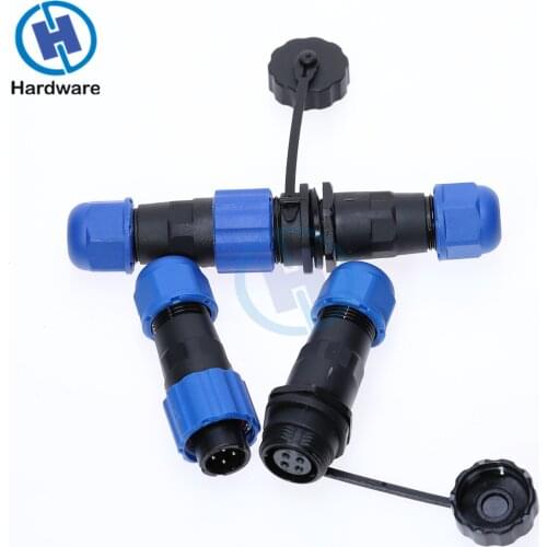 1Pair IP68 SP13 2Pin/3Pin/4Pin/5Pin/6Pin/7Pin/9Pin Waterproof Air Plug Socket Panel Mount Wire Cable Connector Aviation Plug