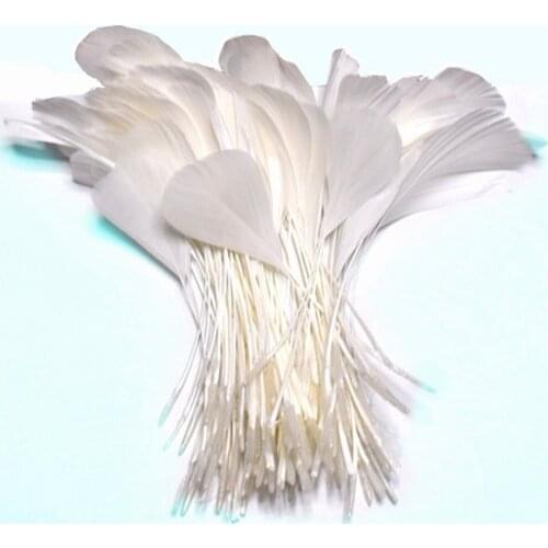100Pcs/Lot Natural White Goose Feathers Plumas Crafts DIY Colored Feathers Plume Party Wedding Carnival Decoration Long 13-18cm