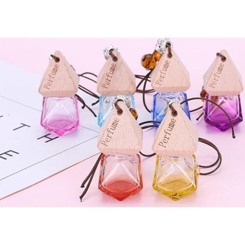 100pcs Empty Refillable Car Perfume Glass Bottle Air Freshner Bottle Hanging Fragrance Diffuser