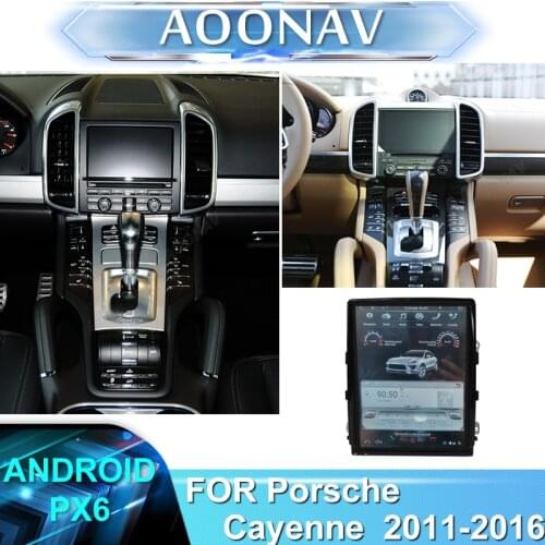 2 din 2din Android car Radio multimedia player FOR Porsche Cayenne 2011-2016 car stereo autoradio auto audio vertical Tesla