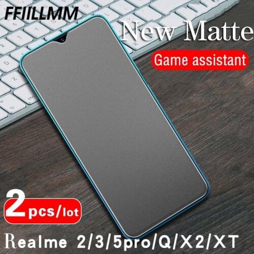 2Pcs/lot Matte Tempered Glass For Realme X2 Q Screen Protector For Realme XT 2Pro 3Pro 5Pro Glass Protective Film (4 Styles)