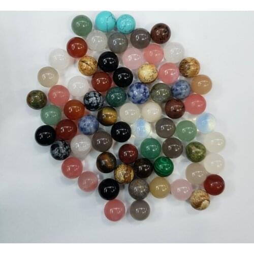 2018 trendy assorted natural stone mix round ball shape no hole beads for jewelry making 10mm wholesale 50pcs/lot