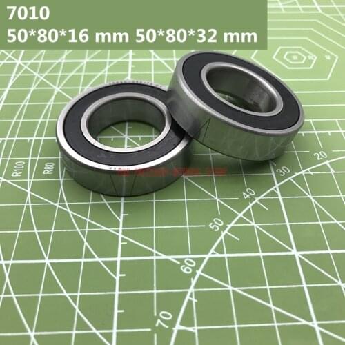 2021 Limited High Quality 1 Pair 7010 7010c 2rz P4 Dt 50*80*16 Mm 50*80*32 Sealed Angular Contact Bearings Speed Spindle Cnc