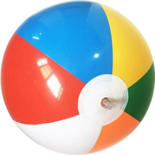 25CM Bouncing Ball Rainbow Color Inflatable Kids Beach Ball Sea Swimming Pool Water Play Ball Toys Children Educational Toys