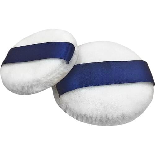 30/50pcs 60/74mm Powder Puff For Face Powder Loose Powder,Soft,Dry Powder Puff For Makeup Soft Flocking Velvet Puff With Strap