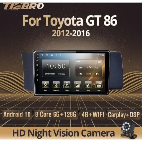 Tiebro Car Radio For Toyota GT 86 2012-2016 2DIN Android10.0 Car Multimedia Player GPS Navigation Som Automotivo Stereo Receiver