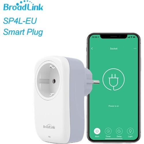 Broadlink SP4L EU Smart Plug Wifi Wireless Smart Home Remote Control Timer Plug Via Broadlink APP Work with Alexa Google Home